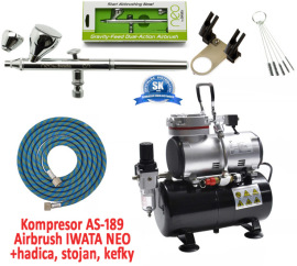 Fengda Kompresor AS-189 a pištoľ IWATA NEO HP-CN