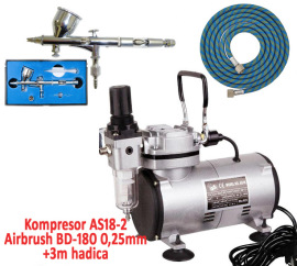 Fengda Kompresor AS18-2 + Airbrush pištoľ BD-180 0,25mm