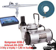 Fengda Kompresor AS18-2 + Airbrush pištoľ BD-207K - cena, porovnanie