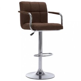 vidaXL Barová stolička látka / chróm 283412