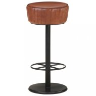 vidaXL Barová stolička pravá koža / oceľ 321871 - cena, porovnanie