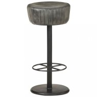 vidaXL Barová stolička pravá koža / oceľ 321874 - cena, porovnanie