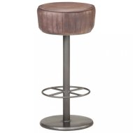 vidaXL Barová stolička pravá koža / oceľ 321873 - cena, porovnanie