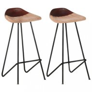 vidaXL Barové stoličky 2 ks pravá koža 320645 - cena, porovnanie