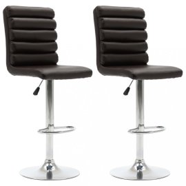 vidaXL Barové stoličky 2 ks umelá koža / chróm 283521