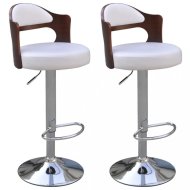 vidaXL Barové stoličky 2 ks umelá koža / drevo / kov 242199 - cena, porovnanie