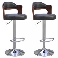 vidaXL Barové stoličky 2 ks umelá koža / drevo / kov 242198 - cena, porovnanie