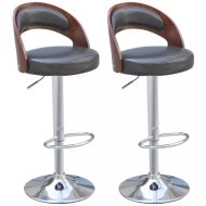 vidaXL Barové stoličky 2 ks umelá koža / drevo / kov 242200 - cena, porovnanie