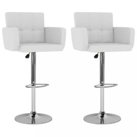 vidaXL Barové stoličky 2 ks umelá koža / kov 323653