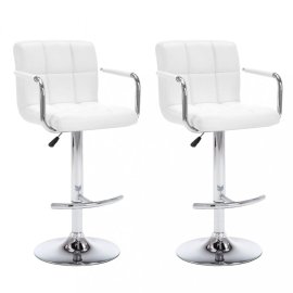 vidaXL Barové stoličky 2 ks umelá koža / kov 323623