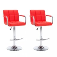 vidaXL Barové stoličky 2 ks umelá koža / kov 323625 - cena, porovnanie