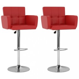 vidaXL Barové stoličky 2 ks umelá koža / kov 323655