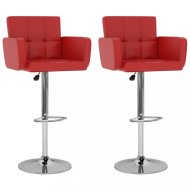 vidaXL Barové stoličky 2 ks umelá koža / kov 323655 - cena, porovnanie