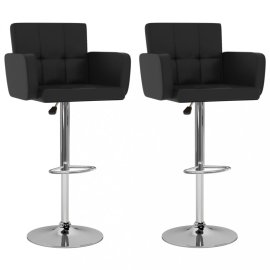 vidaXL Barové stoličky 2 ks umelá koža / kov 323654