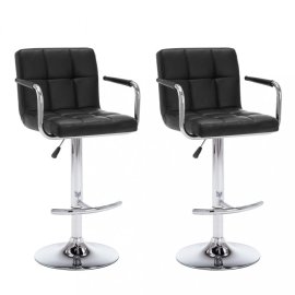 vidaXL Barové stoličky 2 ks umelá koža / kov 323624