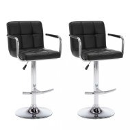 vidaXL Barové stoličky 2 ks umelá koža / kov 323624 - cena, porovnanie