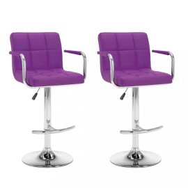 vidaXL Barové stoličky 2 ks umelá koža / kov 323631