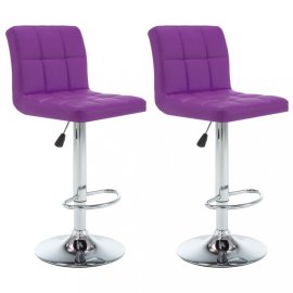 vidaXL Barové stoličky 2 ks umelá koža / kov 323641
