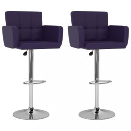 vidaXL Barové stoličky 2 ks umelá koža / kov 323661