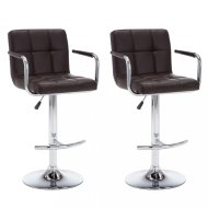 vidaXL Barové stoličky 2 ks umelá koža / kov 323626 - cena, porovnanie