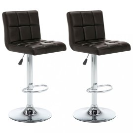 vidaXL Barové stoličky 2 ks umelá koža / kov 323636