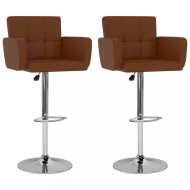 vidaXL Barové stoličky 2 ks umelá koža / kov 323656 - cena, porovnanie