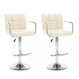 vidaXL Barové stoličky 2 ks umelá koža / kov 323627