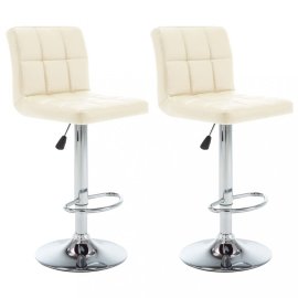vidaXL Barové stoličky 2 ks umelá koža / kov 323637