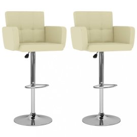vidaXL Barové stoličky 2 ks umelá koža / kov 323657