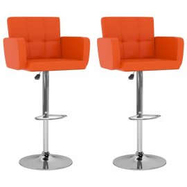 vidaXL Barové stoličky 2 ks umelá koža / kov 323660