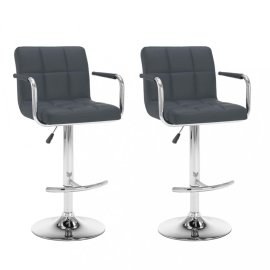 vidaXL Barové stoličky 2 ks umelá koža / kov 323628