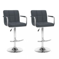 vidaXL Barové stoličky 2 ks umelá koža / kov 323628 - cena, porovnanie