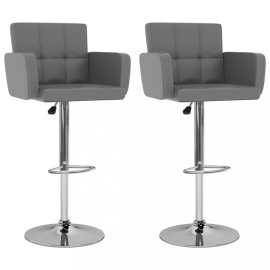vidaXL Barové stoličky 2 ks umelá koža / kov 323658
