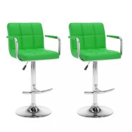 vidaXL Barové stoličky 2 ks umelá koža / kov 323632 - cena, porovnanie