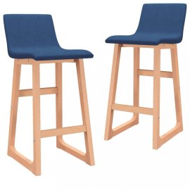 vidaXL Barové stoličky 2 ks látka / buk 289401