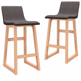 vidaXL Barové stoličky 2 ks látka / buk 289406