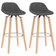 vidaXL Barové stoličky 2 ks látka / buk 289378 - cena, porovnanie