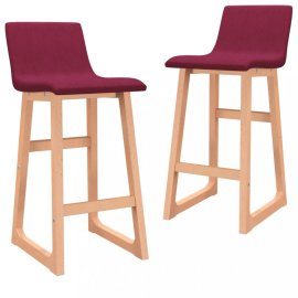 vidaXL Barové stoličky 2 ks látka / buk 289405
