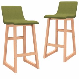 vidaXL Barové stoličky 2 ks látka / buk 289402