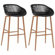 vidaXL Barové stoličky 2 ks plast / kov / 248152 - cena, porovnanie