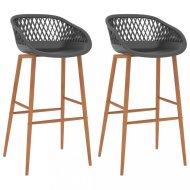 vidaXL Barové stoličky 2 ks plast / kov / 248154 - cena, porovnanie