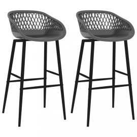 vidaXL Barové stoličky 2 ks plast / kov 248151