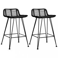 vidaXL Barové stoličky 2 ks ratan / kov 285233 - cena, porovnanie