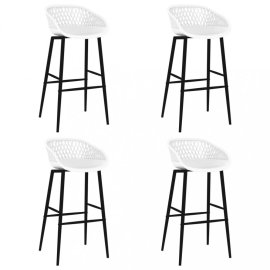 vidaXL Barové stoličky 4 ks plast / kov 248162