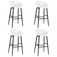 vidaXL Barové stoličky 4 ks plast / kov 248162 - cena, porovnanie