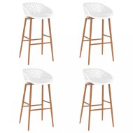 vidaXL Barové stoličky 4 ks plast / kov / 248165 - cena, porovnanie