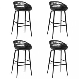 vidaXL Barové stoličky 4 ks plast / kov 248161