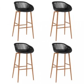 vidaXL Barové stoličky 4 ks plast / kov / 248164
