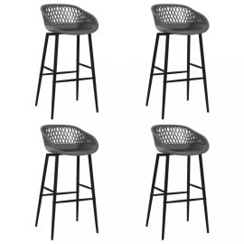 vidaXL Barové stoličky 4 ks plast / kov 248163