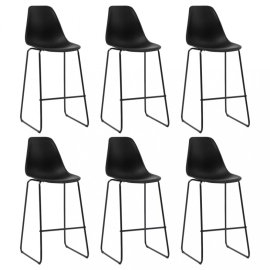 vidaXL Barové stoličky 6ks plast / kov 279654